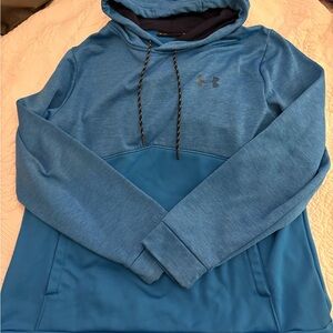 Men’s Under Armour Blue Pull Over Hoodie Sweatshirt Size XL